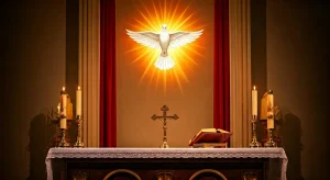 People lighting candles Guide | Western Church 4 pentecost sunday catholic church inbody 1 (AI Generated Image)
