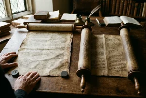 Is eastern orthodox christian Guide | Western Church 6 Chart comparing the books of the Septuagint and the Masoretic Text (AI Generated Image)
