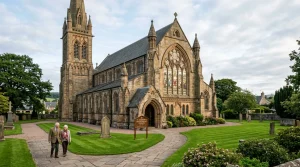 Historic Canterbury Presbyterian Church and kirk yard (AI Generated Image)