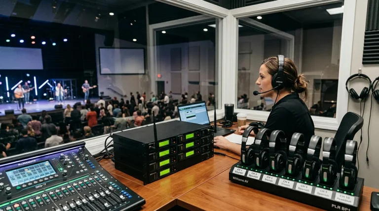 Translation Equipment for Churches: Simultaneous Interpretation Systems, RF Headsets, and Wi-Fi Audio 4 Translation Equipment for Churches: Simultaneous Interpretation Systems, RF Headsets, and Wi-Fi Audio (AI Generated Image)